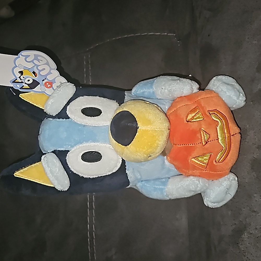 Bluey Halloween Pumpkin -Bluey 9.5" Sitting, 12" Long